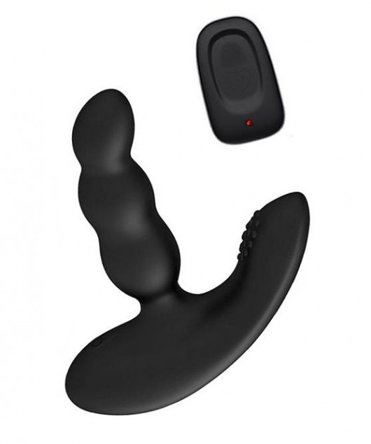 Черный силиконовый стимулятор простаты Levett Nitoc с пультом ДУ - Levett - в Пушкино купить с доставкой