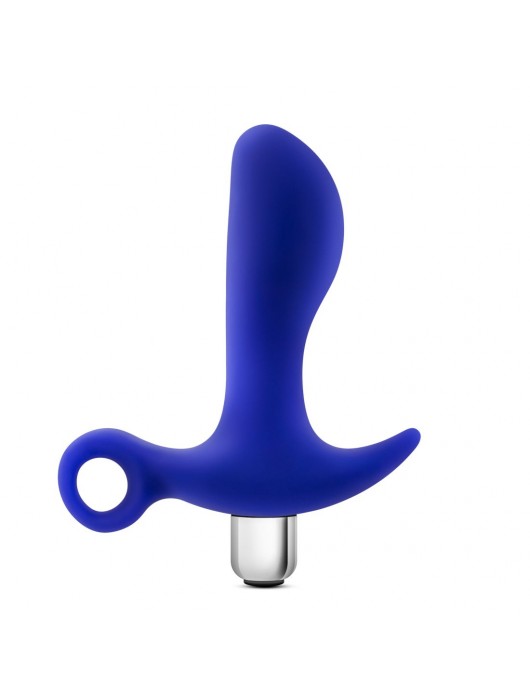 Синий стимулятор простаты с ручкой-кольцом Performance Prostimulator 02 - Blush Novelties - в Пушкино купить с доставкой