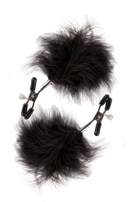 Зажимы для сосков с пухом FEATHERED NIPPLE CLAMPS - Blush Novelties - купить с доставкой в Пушкино