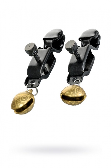 Черно-золотистые зажимы для сосков TOYFA Theatre - ToyFa - купить с доставкой в Пушкино
