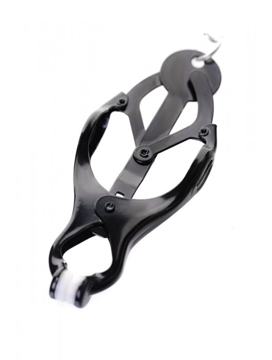 Черно-серебристые зажимы для сосков с кольцом для пениса TOYFA Metal - ToyFa - купить с доставкой в Пушкино