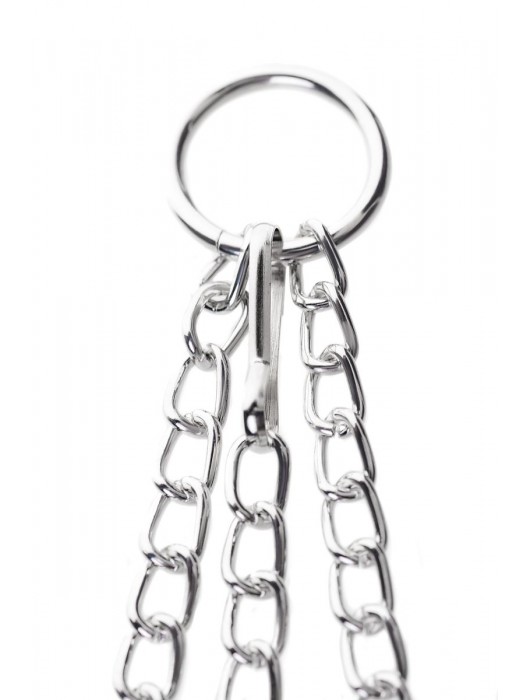 Черно-серебристые зажимы для сосков с кольцом для пениса TOYFA Metal - ToyFa - купить с доставкой в Пушкино