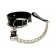 Черный ошейник с поводком из эко-кожи - БДСМ Арсенал - купить с доставкой в Пушкино Черный ошейник с поводком из эко-кожи - БДСМ Арсенал - купить с доставкой в Пушкино