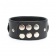 Черный кожаный ошейник с короткими шипами - БДСМ Арсенал - купить с доставкой в Пушкино