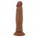 Коричневый фаллоимитатор с подвижной кожей Keon - 21,4 см. - Baile